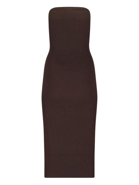 Max Mara ribbed strapless midi dress - Brown - zdjęcie produktu nr 2