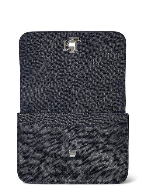 Lauren Ralph Lauren torebka skórzana kolor granatowy 431974272