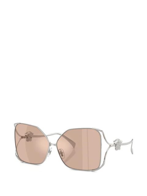 Versace Eyewear geometric logo sunglasses - Silver - zdjęcie produktu nr 2