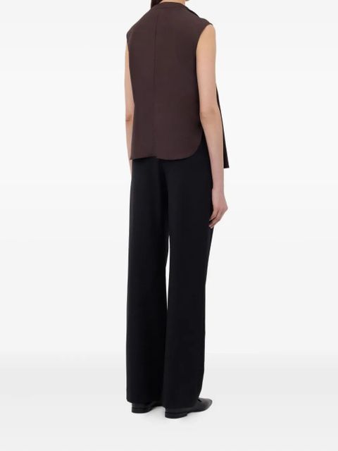 LouLou de Saison Sade gathered sleeveless blouse - Brown