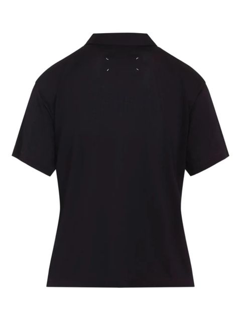 Maison Margiela buttoned-collar polo shirt - Black - zdjęcie produktu nr 2