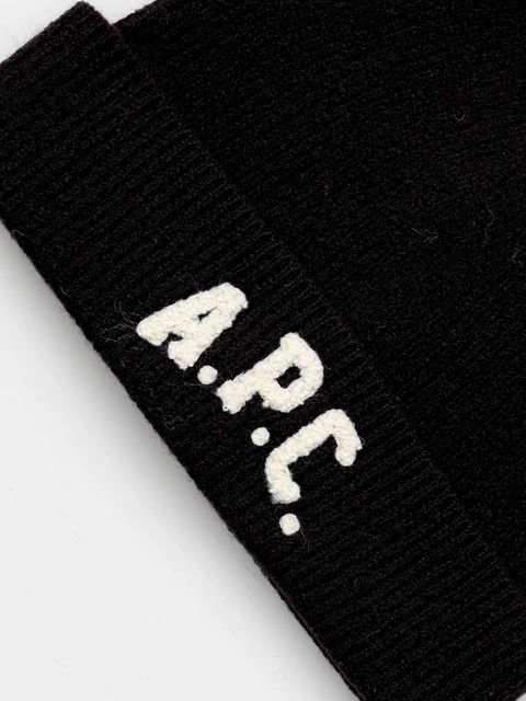 A.P.C. czapka wełniana bonnet axel kolor czarny WVBDK.M25111