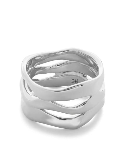 Monica Vinader The Wave cut-out ring - Silver - zdjęcie produktu nr 1