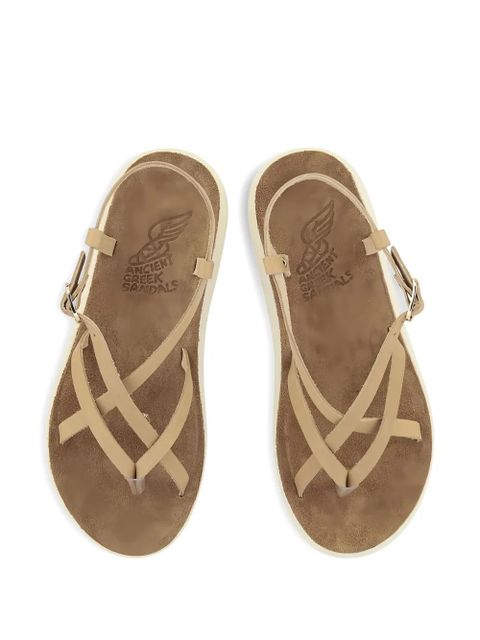 Ancient Greek Sandals leather crisscross sandals - Neutrals