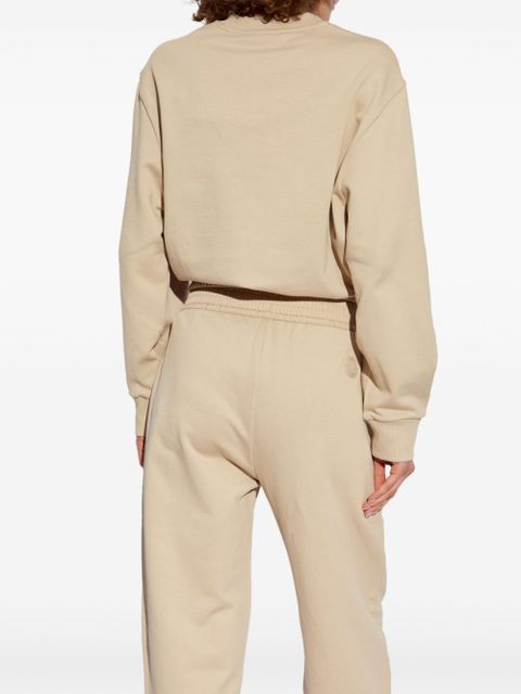 Moncler logo-embroidered sweatshirt - Neutrals