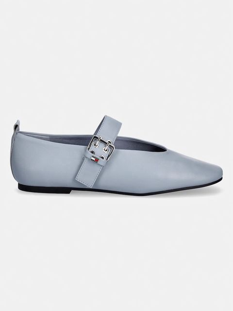 Tommy Jeans baleriny skórzane TJW BALLERINA BUCKLE - zdjęcie produktu nr 1