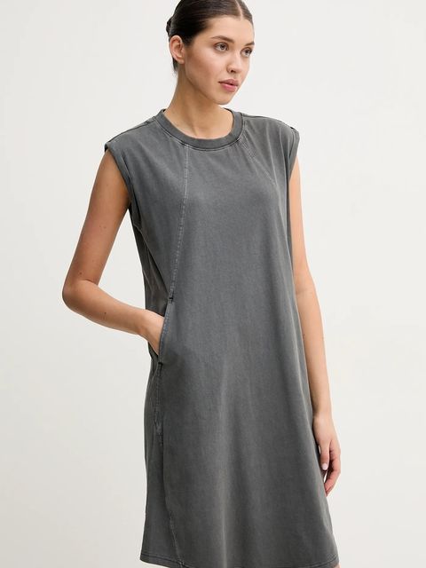 G-Star sukienka bawełniana kolor szary mini prosta D26081-C756