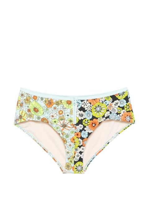 ALEMAIS floral-print zip-up bikini bottom - Blue - zdjęcie produktu nr 1