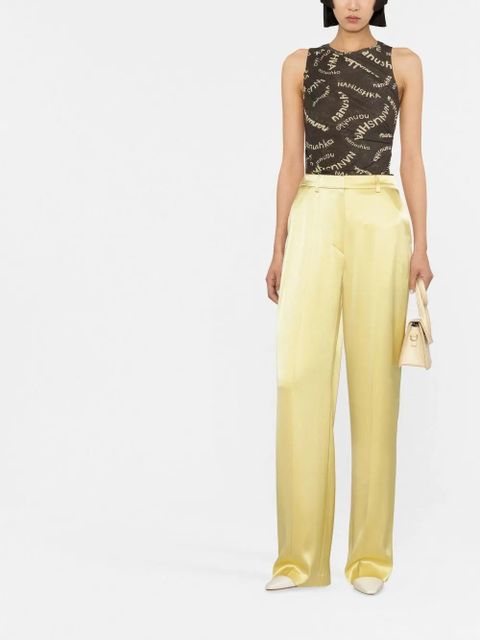 Nanushka Kezia satin wide-leg trousers - Yellow - zdjęcie produktu nr 2