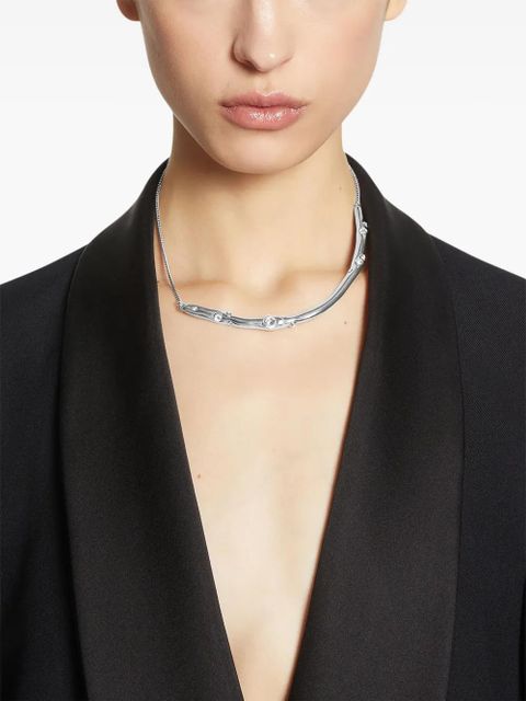 DRIES VAN NOTEN crystal-embellished necklace - Silver - zdjęcie produktu nr 2