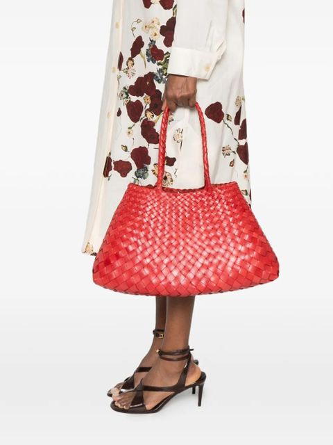 DRAGON DIFFUSION big Santa Crocce woven tote bag - Red - zdjęcie produktu nr 2