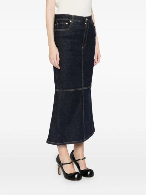 Moschino panelled flared skirt - Blue