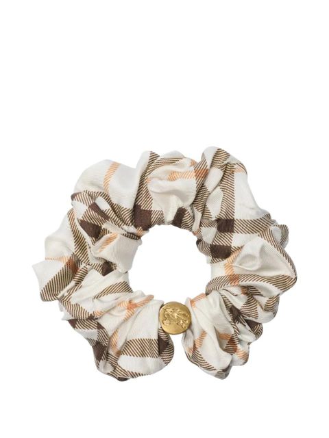 Burberry Check silk scrunchie - Neutrals - zdjęcie produktu nr 1