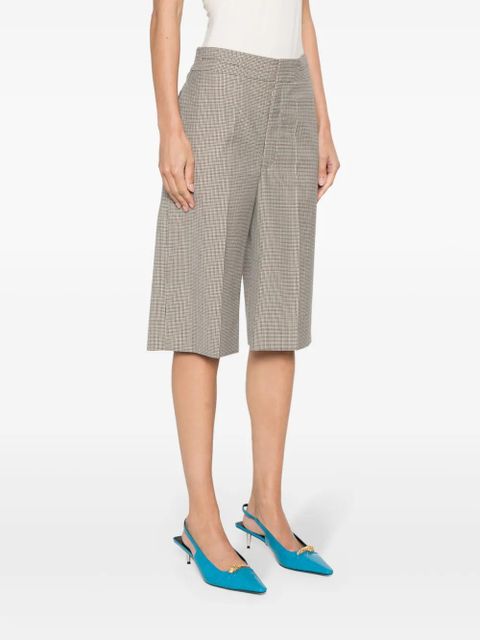 Victoria Beckham houndstooth-pattern tailored shorts - Brown - zdjęcie produktu nr 2