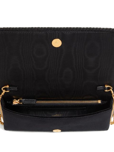 Valentino Garavani VLogo Signature velvet chain wallet - Black