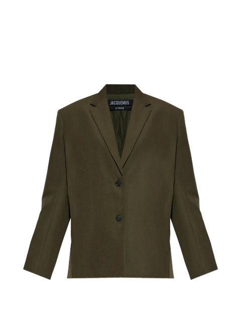 Jacquemus The Carré single-breasted blazer - Green - zdjęcie produktu nr 1