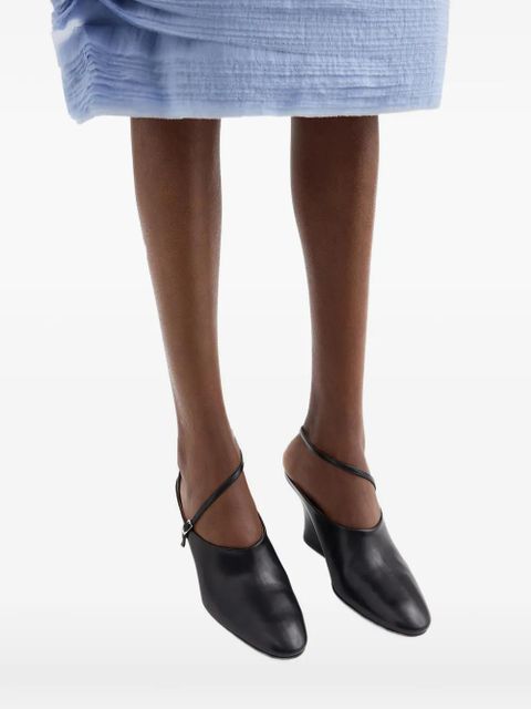 Jil Sander block-heel strap mules - Black