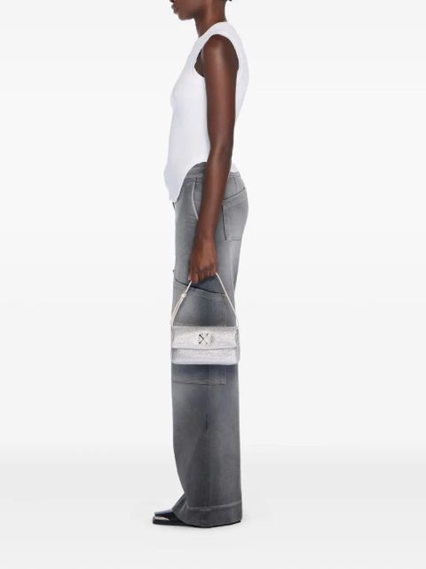 Off-White Jitney Shoulder 0.7 Strass shoulder bag - Silver