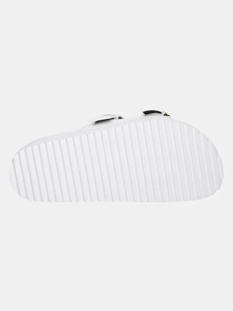 Versace Jeans Couture klapki damskie kolor biały na platformie 78VA3SM1 ZS539 003