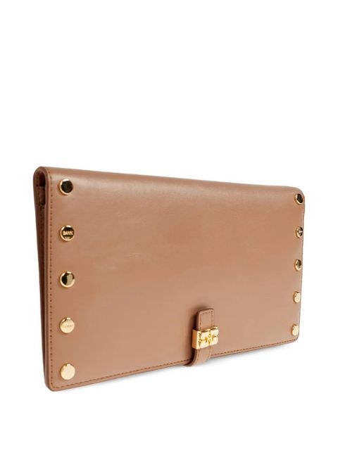 GANNI studs-embellishment flap wallet - Neutrals