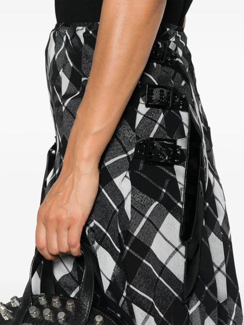 Jean Paul Gaultier plaid-check mini skirt - Black