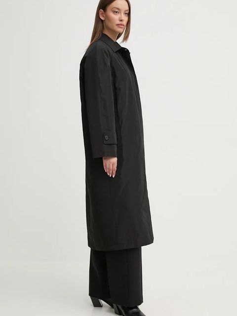 Sandro Ferrone płaszcz damski kolor czarny przejściowy oversize SFS15YBEALASKA