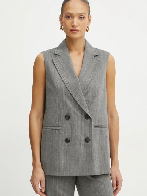 MAX&Co. marynarka kolor szary dwurzędowa 2516151012200 - zdjęcie produktu nr 1