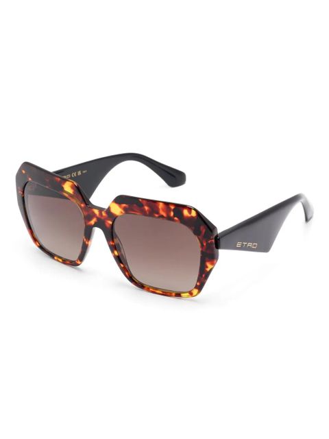 ETRO geometric-frame sunglasses - Brown - zdjęcie produktu nr 2