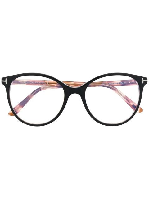 TOM FORD Eyewear FT5742B round-frame glasses - Brown - zdjęcie produktu nr 1