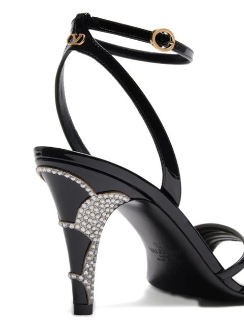 Valentino Garavani 85mm Ladycrush leather sandals - Black