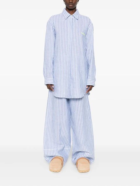 Off-White striped shirt dress - Blue