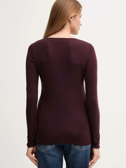 Mos Mosh sweter wełniany damski kolor beżowy lekki 168080 - zdjęcie produktu nr 2