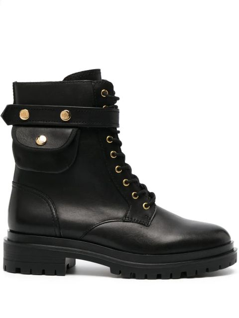 Lauren Ralph Lauren Cammie lace-up leather boots - Black - zdjęcie produktu nr 1