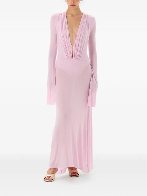 MANURÍ Suki draped long dress - Pink - zdjęcie produktu nr 2