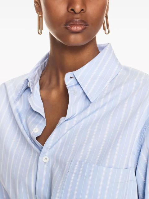 Off-White striped cotton-poplin shirtdress - Blue