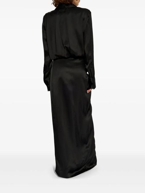 The Attico gathered dress - Black