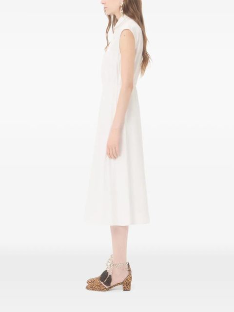 Valentino Garavani embroidered poplin midi dress - White