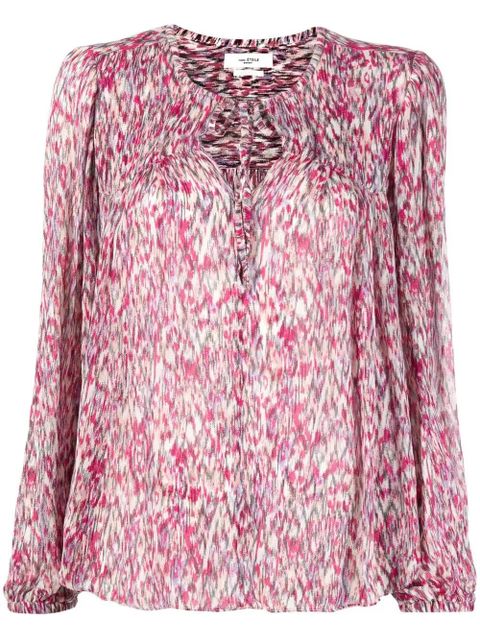 MARANT ÉTOILE abstract-print blouse - Pink - zdjęcie produktu nr 1