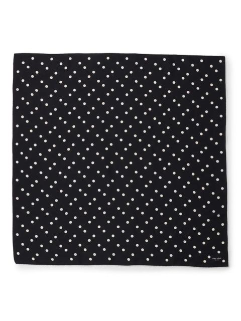 Prada silk scarf - Black - zdjęcie produktu nr 2