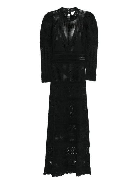 ISABEL MARANT puff-sleeve crochet dress - Black - zdjęcie produktu nr 1