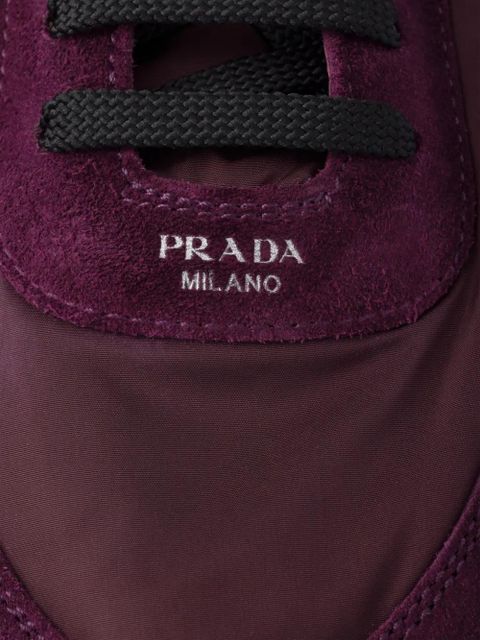 Prada Collapse Re-Nylon suede sneakers - Purple