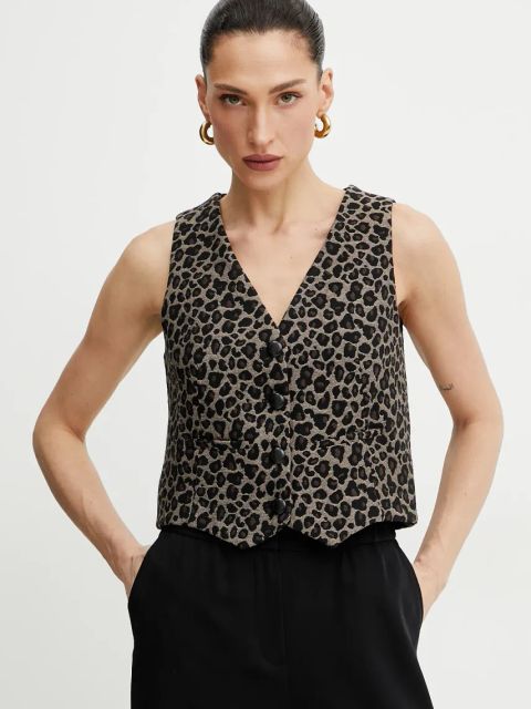 Morgan kamizelka CBILI.F kolor brązowy jednorzędowa CBILI.F