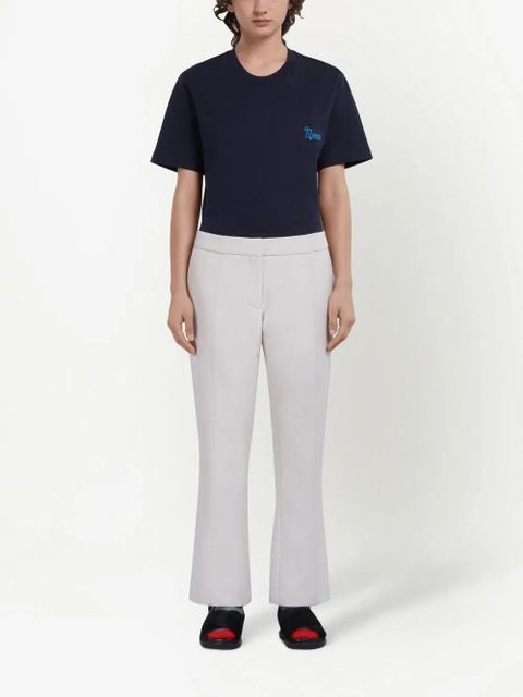 Marni straight-leg kick-flare trousers - White