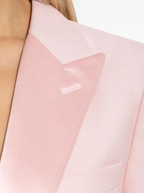 Alexander McQueen satin-lapel blazer - Pink