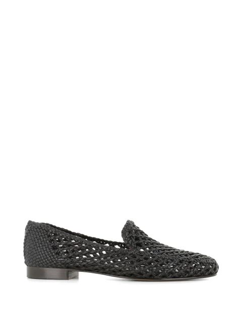 Le Monde Beryl woven leather loafers - Black - zdjęcie produktu nr 1