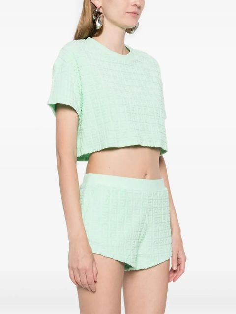 Givenchy 4G-motif cropped T-shirt - Green