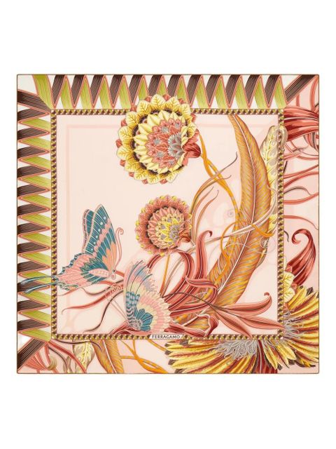 Ferragamo graphic-print silk scarf - Pink - zdjęcie produktu nr 1