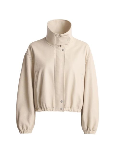 Nour Hammour Pia leather bomber jacket - Neutrals - zdjęcie produktu nr 1