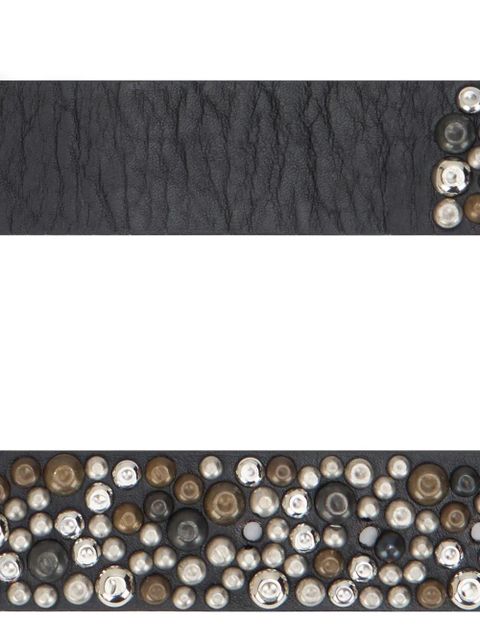 Golden Goose stud-embellished leather belt - Black - zdjęcie produktu nr 2