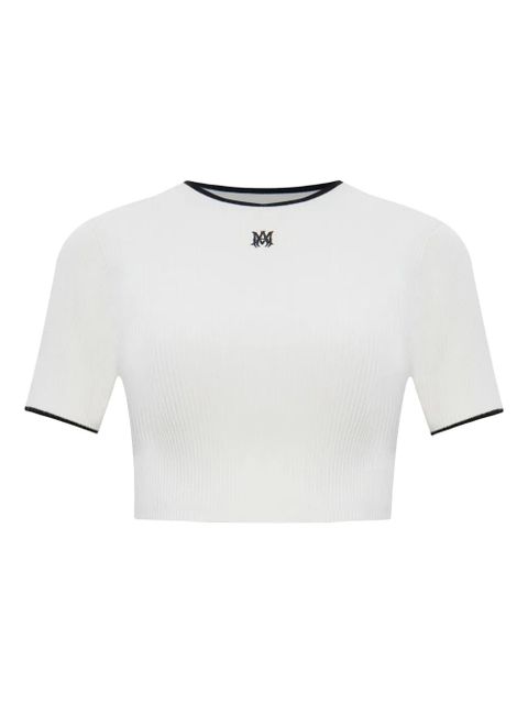 AMIRI cropped ribbed t-shirt - White - zdjęcie produktu nr 1